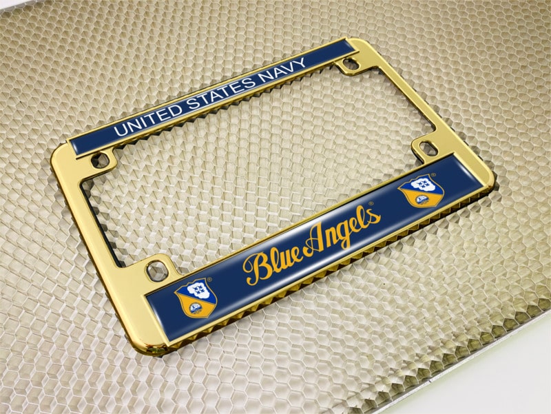 U.S. Navy Blue Angels - Motorcycle Metal License Plate Frame